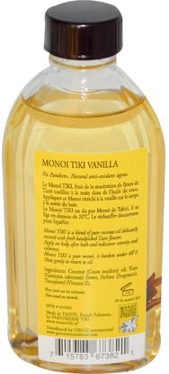 حمام، الجمال، زيت جوز الهند الجلد Monoi Tiare Tahiti, Coconut Oil, Vanilla, 4 fl oz (120 ml)