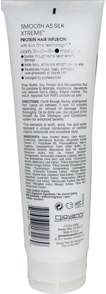 حمام، الجمال، مكيفات، الشعر، فروة الرأس، الشامبو، مكيف Giovanni, Smooth As Silk Xtreme, Protein Hair Infusion, 5.1 fl oz (150 ml)