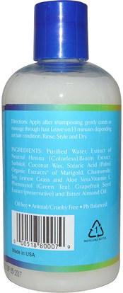 حمام، الجمال، مكيفات، الشعر، فروة الرأس، الشامبو، مكيف Rainbow Research, Henna & Biotin Herbal Conditioner, 8 fl oz (240 ml)