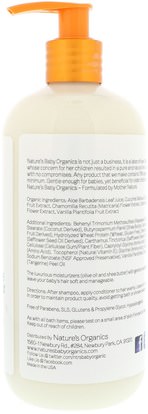 حمام، والجمال، والمكيفات، وحمام الاطفال Natures Baby Organics, Conditioner & Detangler, Vanilla Tangerine, 16 fl oz (473.2 ml)