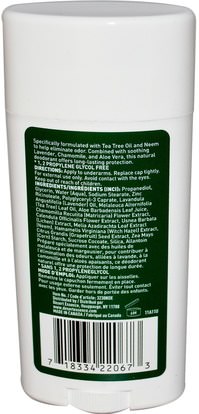 حمام، الجمال، مزيل العرق Desert Essence, Tea Tree Oil Deodorant with Lavender Oil, 2.5 oz (70 ml)