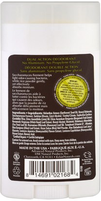 حمام، الجمال، مزيل العرق Eclair Naturals, Dual Action Deodorant, Mexican Lime & Bergamot, 1.5 oz (42.5 g)
