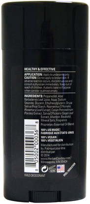 حمام، الجمال، مزيل العرق Herban Cowboy, Maximum Protection Deodorant, Wild, 2.8 oz (80 g)