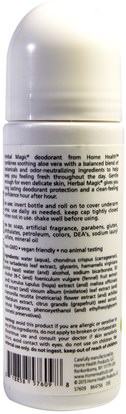 حمام، الجمال، مزيل العرق، لفة-- على مزيل العرق Home Health, Herbal Magic, Roll-On Deodorant, Herbal Scent, 3 fl oz (88 ml)