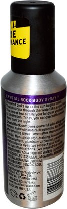 حمام، الجمال، مزيل العرق رذاذ، مزيل العرق Crystal Body Deodorant, Rock Body Spray Deodorant, Granite Rain, 4 fl oz (118 ml)