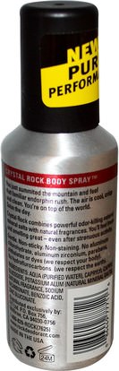 حمام، الجمال، مزيل العرق رذاذ، مزيل العرق Crystal Body Deodorant, Rock Body Spray Deodorant, Onyx Storm, 4 fl oz (118 ml)