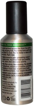 حمام، الجمال، مزيل العرق رذاذ، مزيل العرق Crystal Body Deodorant, Rock Deodorant, Body Spray, Unscented, 4 fl oz (118 ml)