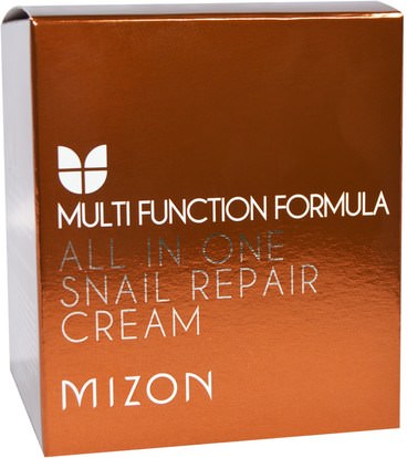 حمام، الجمال، العناية بالوجه، الكريمات المستحضرات، الأمصال Mizon, All In One Snail Repair Cream, 2.53 oz (75 ml)