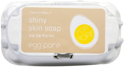 حمام، الجمال، العناية بالوجه، منظفات الوجه Tony Moly, Egg Pore Shiny Skin Soap, 2 Pieces 1.7 oz (50 g) Each