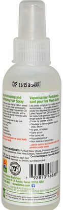 حمام، الجمال، قدم قدم الرعاية Lafes Natural Body Care, Foot Spray with Peppermint Oil, 4 oz. (118 ml)