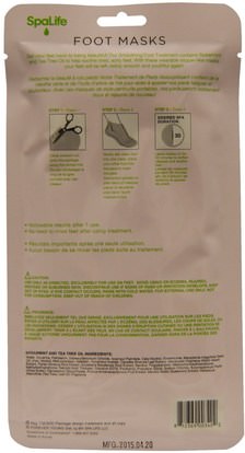 حمام، الجمال، قدم قدم الرعاية My Spa Life, Invigorating Foot Sockies, Spearmint & Tea Tree Oil, 1 Pair Foot Masks, 0.89 oz (25 g)