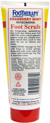 حمام، الجمال، قدم قدم الرعاية Queen Helene, Footherapy, Invigorating Foot Scrub, Cranberry Mint, 7 oz (198 g)
