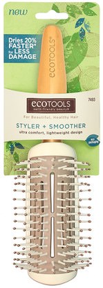 حمام، الجمال، فرش الشعر، دقة بالغة، فروة الرأس EcoTools, Styler + Smoother Brush, 1 Brush