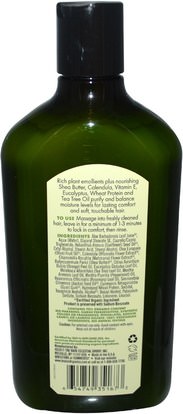 حمام، الجمال، الشعر، فروة الرأس، مكيفات Avalon Organics, Conditioner, Scalp Treatment, Tea Tree, 11 oz (312 g)