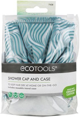 حمام، الجمال، دقة بالغة، فروة الرأس EcoTools, Shower Cap & Storage Case