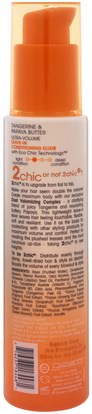 حمام، الجمال، دقة بالغة، فروة الرأس Giovanni, 2Chic, Ultra-Volume Leave-In Conditioning Elixir, for Fine, Limp Hair, Tangerine & Papaya Butter, 4 fl oz (118 ml)