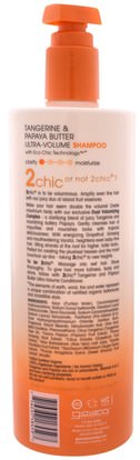 حمام، الجمال، دقة بالغة، فروة الرأس Giovanni, 2Chic, Ultra-Volume Shampoo, for Fine Limp Hair, Tangerine & Papaya Butter, 24 fl oz (710 ml)