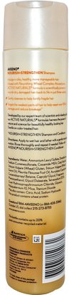 حمام، الجمال، الشعر، فروة الرأس، الشامبو، مكيف Aveeno, Active Naturals, Nourish + Strengthen Shampoo, 10.5 fl oz (311 ml)