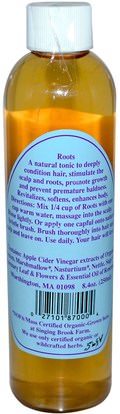حمام، الجمال، الشعر، فروة الرأس، الشامبو، مكيف، مكيفات WiseWays Herbals, LLC, Roots Apple Cider Vinegar, Hair Tonic, 8.4 oz (250 ml)
