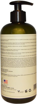 حمام، الجمال، الشعر، فروة الرأس، الشامبو، مكيف Petal Fresh, Pure, Moisturizing Bath & Shower Gel, Grape Seed & Olive Oil, 16 fl oz (475 ml)