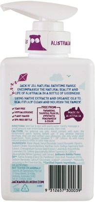 حمام، الجمال، دقة بالغة، فروة الرأس، الشامبو Jack n Jill, Natural Bathtime, Shampoo & Body Wash, Serenity, 10.14 fl oz (300 ml)