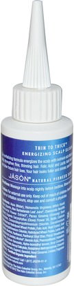 حمام، جمال، شعر، علاجات فروة الرأس، حمض الصفصاف Jason Natural, Thin To Thick, Energizing Scalp Elixer, 2 fl oz (59 ml)