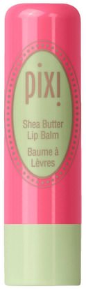 حمام، الجمال، العناية الشفاه، بلسم الشفاه Pixi Beauty, Shea Butter Lip Balm, Pixi Pink, 0.141 oz (4 g)
