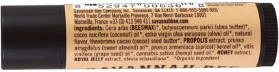 حمام، الجمال، العناية الشفاه، بلسم الشفاه Savannah Bee Company Inc, Beeswax & Propolis Lip Balm, Salted Caramel, 0.15 oz (4.2 g)