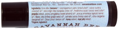 حمام، الجمال، العناية الشفاه، بلسم الشفاه Savannah Bee Company Inc, Lip Balm, Earl Grey, 0.15 oz (4.2 g)