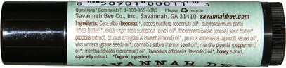 حمام، الجمال، العناية الشفاه، بلسم الشفاه Savannah Bee Company Inc, Lip Balm, Mint Julep, 0.15 oz (4.2 g)