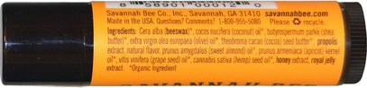 حمام، الجمال، العناية الشفاه، بلسم الشفاه Savannah Bee Company Inc, Lip Balm, Tupelo Honey, 0.15 oz (4.2 g)