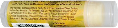 حمام، جمال، العناية الشفاه، بلسم الشفاه، زبدة الشيا Out of Africa, Pure Shea Butter Lip Balm, Tropical Vanilla, 3 Pack, 0.15 oz (4 g) Each