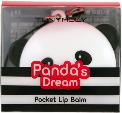حمام، الجمال، العناية الشفاه، بلسم الشفاه Tony Moly, Pandas Dream, Pocket Lip Balm, 3.8 g