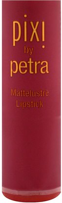حمام، الجمال، العناية الشفاه Pixi Beauty, Mattelustre Lipstick, Bitten Rose, 0.13 oz (3.6 g)