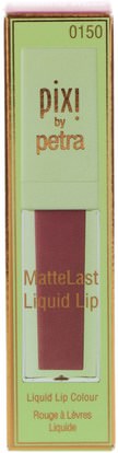 حمام، الجمال، أحمر الشفاه، معان، بطانة، العناية الشفاه Pixi Beauty, MatteLast Liquid Lip, Evening Rose, 0.24 oz (6.9 g)