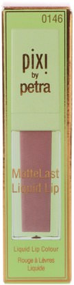 حمام، الجمال، أحمر الشفاه، معان، بطانة، العناية الشفاه Pixi Beauty, MatteLast Liquid Lip, Pastel Petal, 0.24 oz (6.9 g)
