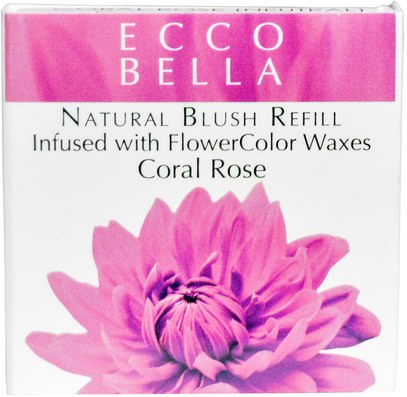 حمام، الجمال، ماكياج، استحى Ecco Bella, FlowerColor Blush, Coral Rose (Neutral).12 oz (3.5 g)