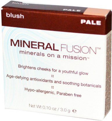 حمام، الجمال، ماكياج، استحى Mineral Fusion, Blush, Pale, 0.10 oz (3.0 g)