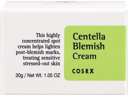 حمام، الجمال، ماكياج Cosrx, Centella Blemish Cream, 1.05 oz (30 g)