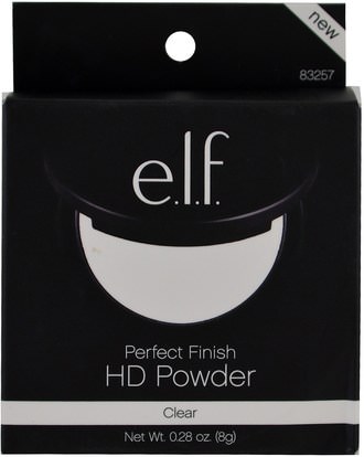 حمام، الجمال، ماكياج E.L.F. Cosmetics, Perfect Finish, HD Powder, Clear, 0.28 oz (8 g)
