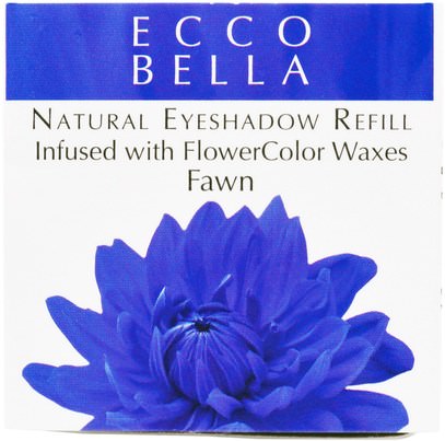 حمام، الجمال، ماكياج، ظلال العيون Ecco Bella, Natural Eyeshadow Refill, Fawn.12 oz (3.5 g)