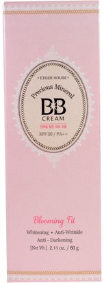 حمام، الجمال، ماكياج، السائل ماكياج Etude House, Precious Mineral BB Cream Blooming Fit, Natural Beige W13, 2.11 oz (60 g)