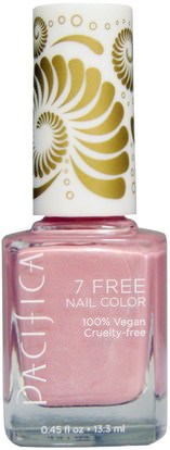 حمام، الجمال، ماكياج، طلاء الأظافر Pacifica, 7 Free Nail Color, Pink Crush, 0.45 fl oz (13.3 ml)
