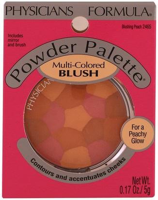 حمام، الجمال، ماكياج Physicians Formula, Inc., Multi-Colored Blush, Blushing Peach, 0.17 oz (5 g)