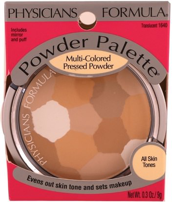 حمام، الجمال، ماكياج Physicians Formula, Inc., Powder Palette, Multi- Colored Pressed Powder, Translucent, 0.3 oz (9 g)