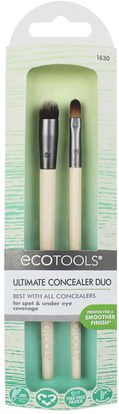 حمام، الجمال، أدوات ماكياج، فرش ماكياج، هدية مجموعات EcoTools, Ultimate Concealer Duo, 2 Brushes