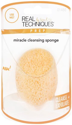 حمام، الجمال، أدوات ماكياج، فرش الماكياج Real Techniques by Samantha Chapman, Miracle Cleansing Sponge, 1 Sponge