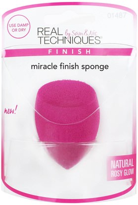 حمام، الجمال، أدوات ماكياج، فرش الماكياج Real Techniques by Samantha Chapman, Miracle Finish Sponge, 1 Sponge