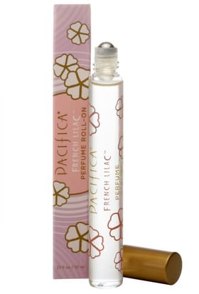 حمام، الجمال، العطور، بخاخ العطور Pacifica, Perfume Roll-On, French Lilac.33 fl oz (10 ml)