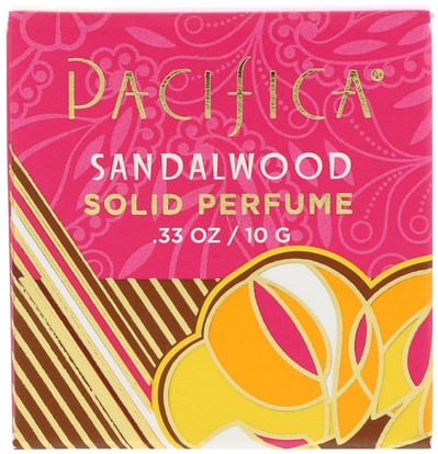 حمام، الجمال، العطور، بخاخ العطور Pacifica, Solid Perfume, Sandalwood.33 oz (10 g)